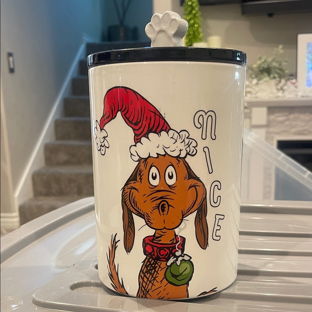 Dr. Seuss Holiday Decor with Red and White Santa Hat
